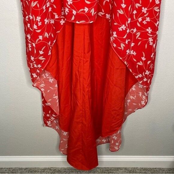 Alexia Admor Women's Orange Bailey Sweetheart High Low Maxi Dress Size 8 - Picture 5 of 12